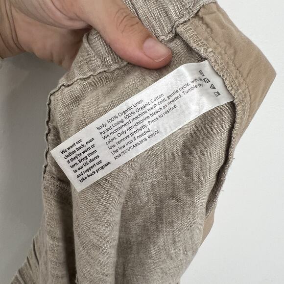 Eileen Fisher Women’s Size L 100% Organic Linen Baggy Wide Leg Lightweight Pants - Picture 9 of 9